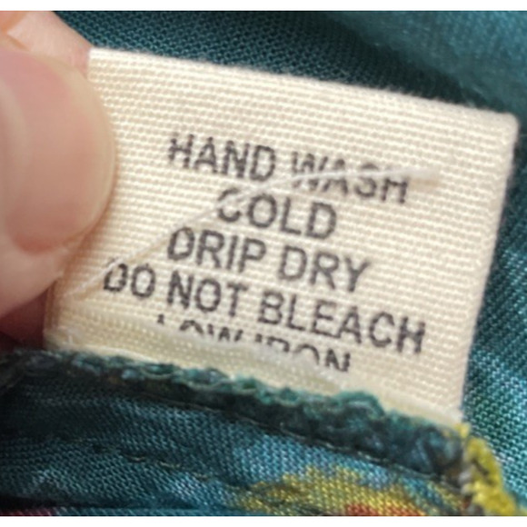 Gypsy Love Peplum Top Womens L Green Tie Front Floral Hippie Boho Cottagecore - Picture 5 of 8